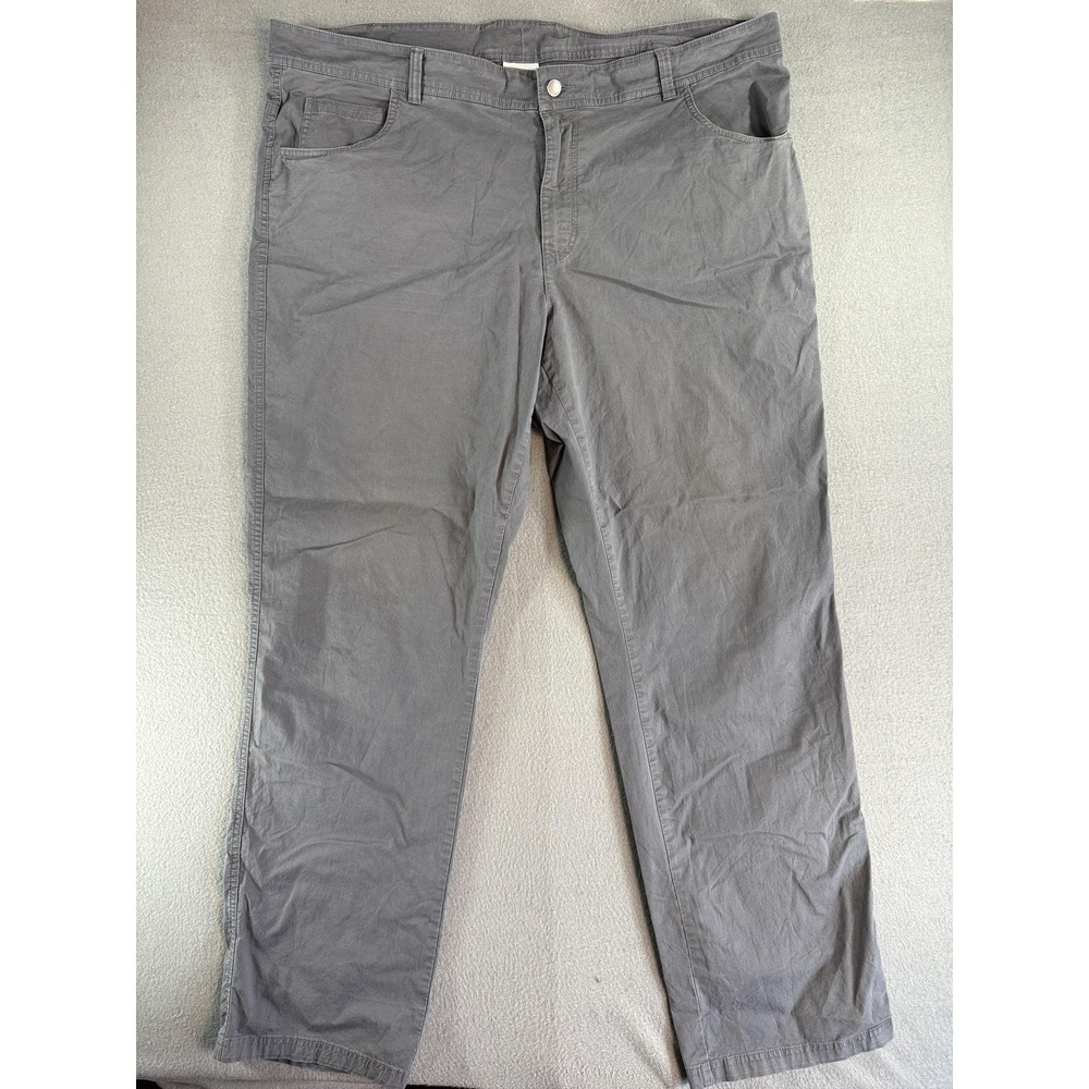 Columbia Pants Mens 44x34 Gray Relaxed Fit Cotton Chino Straight Leg Casual